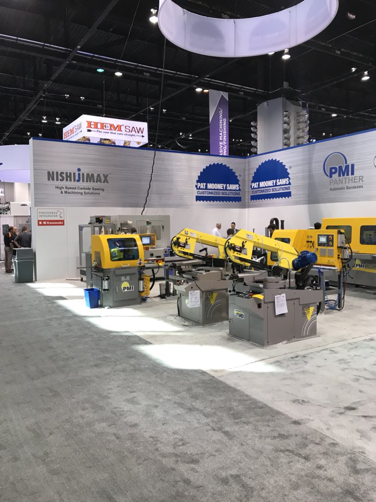 #IMTS2018 find all of your sawing solutions at #PatMooneySaws booth 237426 in the North Hall, level 3. #Aluminum #metal #sawing #bandsaw #circularsaw