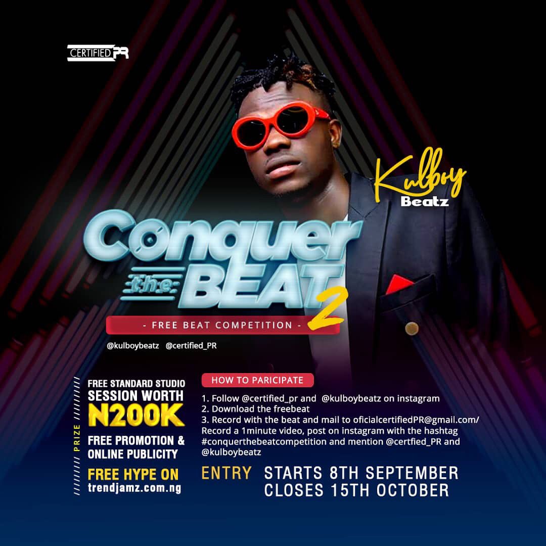 Maazi_TW's tweet photo. Wanna be the next Wizkid or Tiwa Savage? Here’s your chance 

Download instrumental via https://t.co/vRutZhfDhj

#ConquerTheBeatCompetion https://t.co/neeZcKNzTl