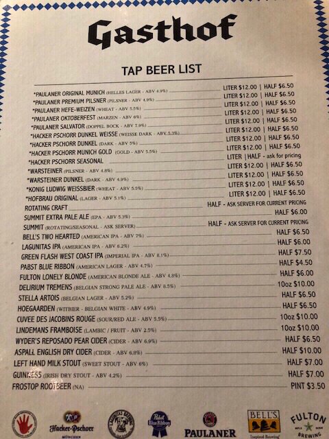 MicroBros's tweet image. 30+ beers on tap at Gasthof Zur Gemutlichkeit in Minneapolis gasthofzg.com @PaulanerPresse @lagunitasbeer @GreenFlashBeer @fultonbeer @summitbeer @Deliriumbrewery @warsteiner @Hoegaarden @StellaArtois @OmerVDG @WydersCider @Aspall @LeftHandBrewing @GuinnessIreland