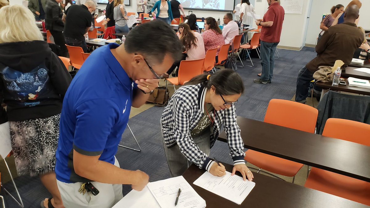 CVUSDsecondary's tweet photo. @CVUSDNews @DrNormEnfield @chinotchrs JHS &amp; HS ELA teachers exploring Profesional Learning Communities via Learning by Doing with @SolutionTree.  #ChinoTeachersRock #everystudentcanlearn https://t.co/P8IJYU1w9i
