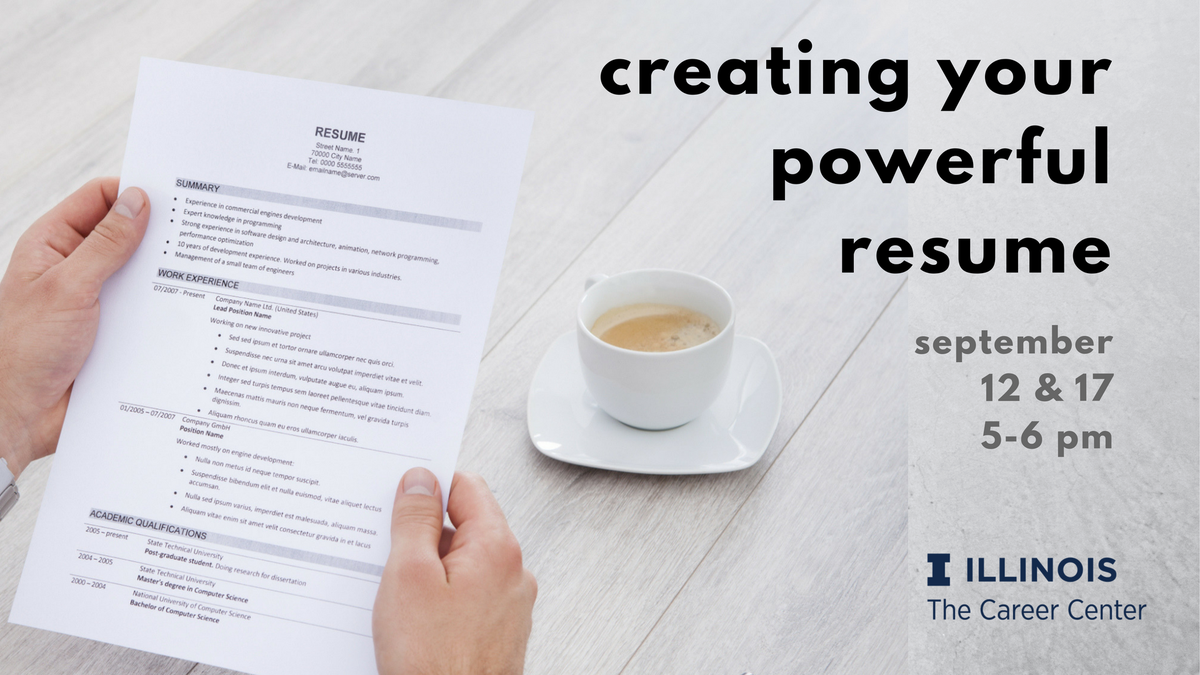 UoICareerCenter's tweet photo. This Wednesday!! 4-6pm!! Our Resume and Cover Letter Workshops!! Direct to you!! 
Well direct to our conference room, but you get the idea. https://t.co/xBwEF5ZxMh