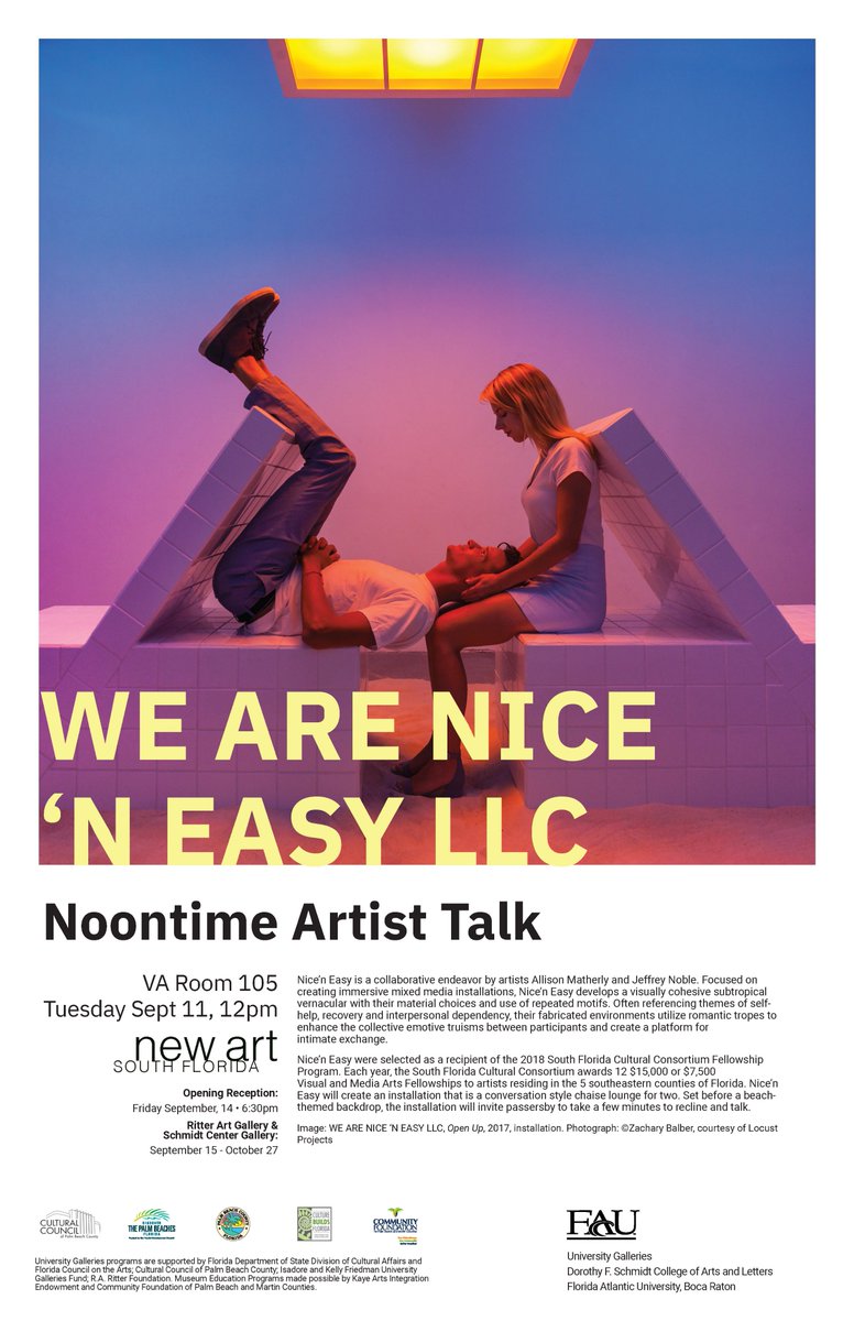 Noontime Artist Talk tomorrow!