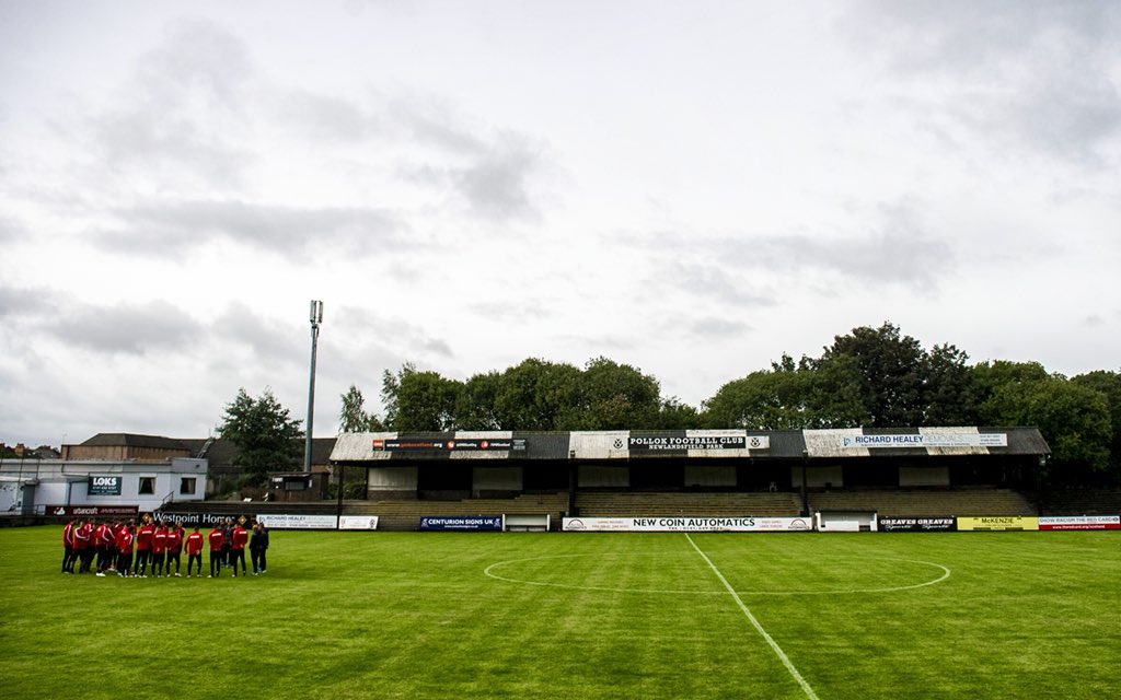 pollokfc's tweet photo. 📸 The Albanian national side trained at Newlandsfield this morning ahead of tonight’s UEFA Nations League match. 🇦🇱

Are you heading along the road to back the Scots? 🏴󠁧󠁢󠁳󠁣󠁴󠁿 

#NothingMattersMore #SCOALB https://t.co/bGuWEAsVbP