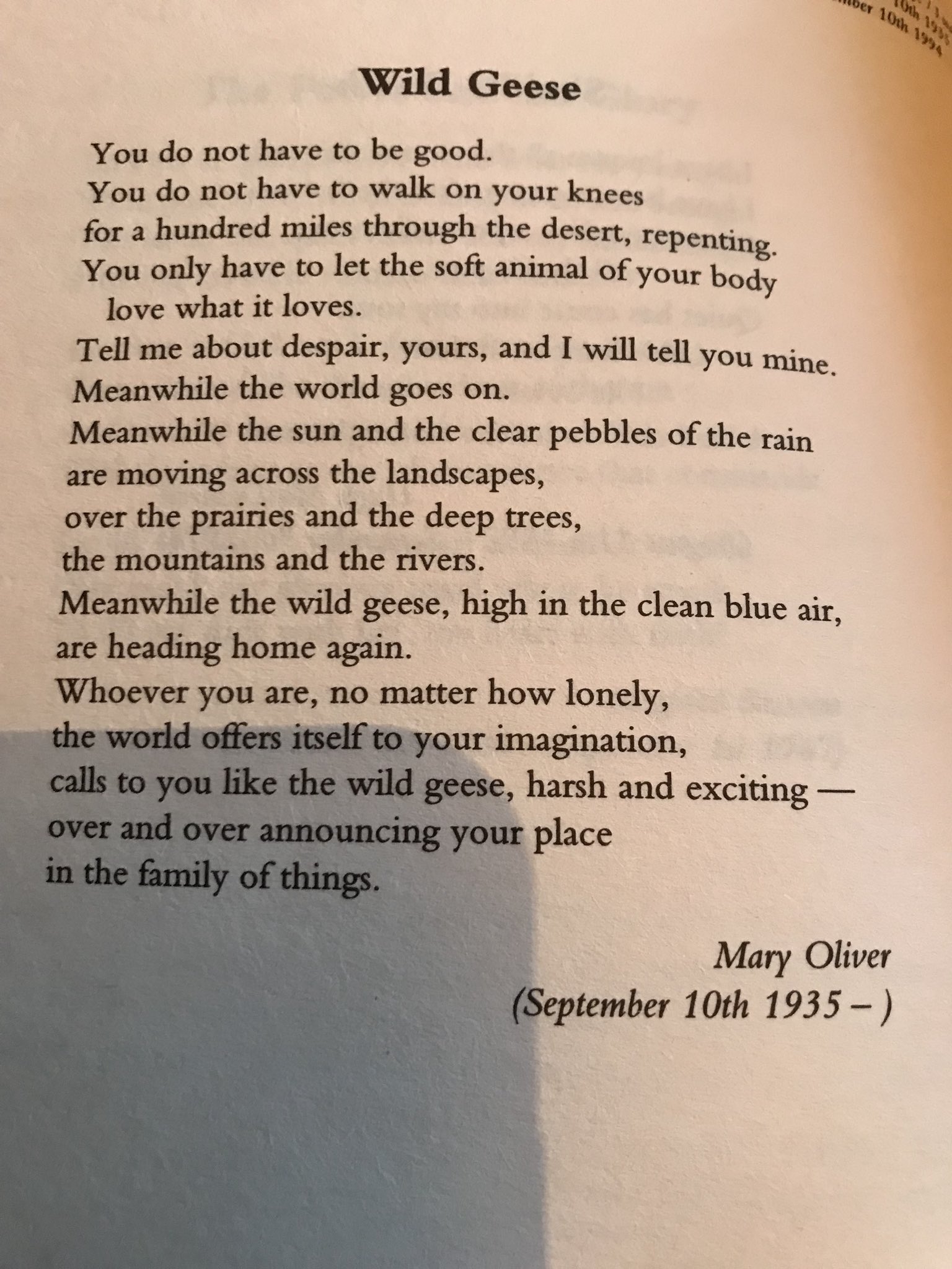 mary oliver geese