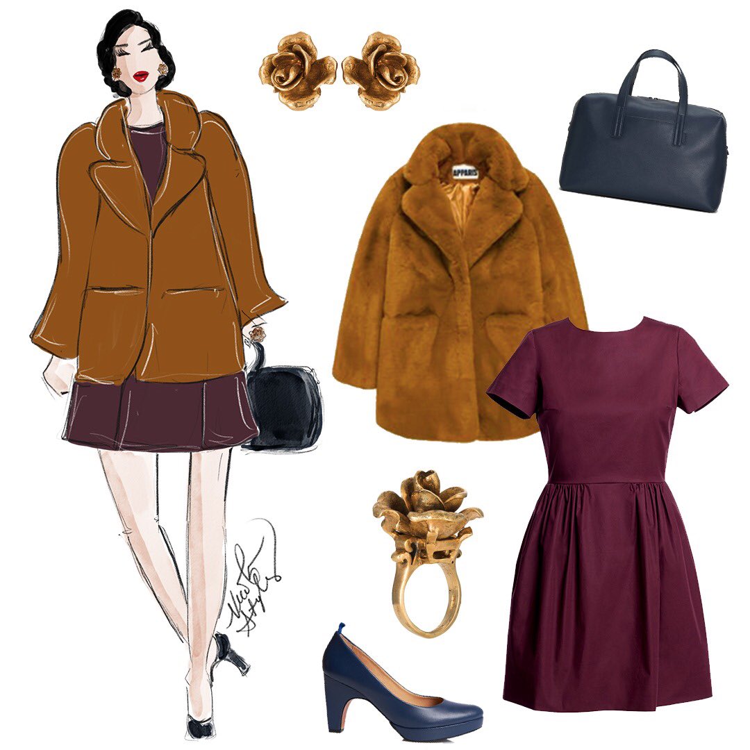 ElenaMurzello's tweet photo. #MondayMorning #ootdfashion #ottd for #FashionWeek with @away @apparis @ralliernyc @CINERNY @DrLiza and #APPARIS #fashionillustration by @nickygogirl https://t.co/EuhaDLvhit