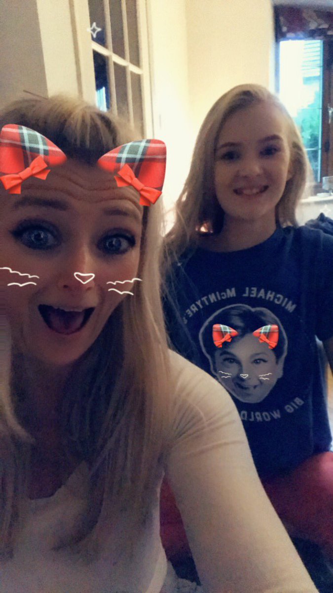 Too funny! <a href="/Snapchat/">Snapchat</a> picked up <a href="/McInTweet/">Michael McIntyre</a> on the T Shirt we bought on the Big World Tour in Sheffield! 😂 #bigworldtour #michaelmcintyre