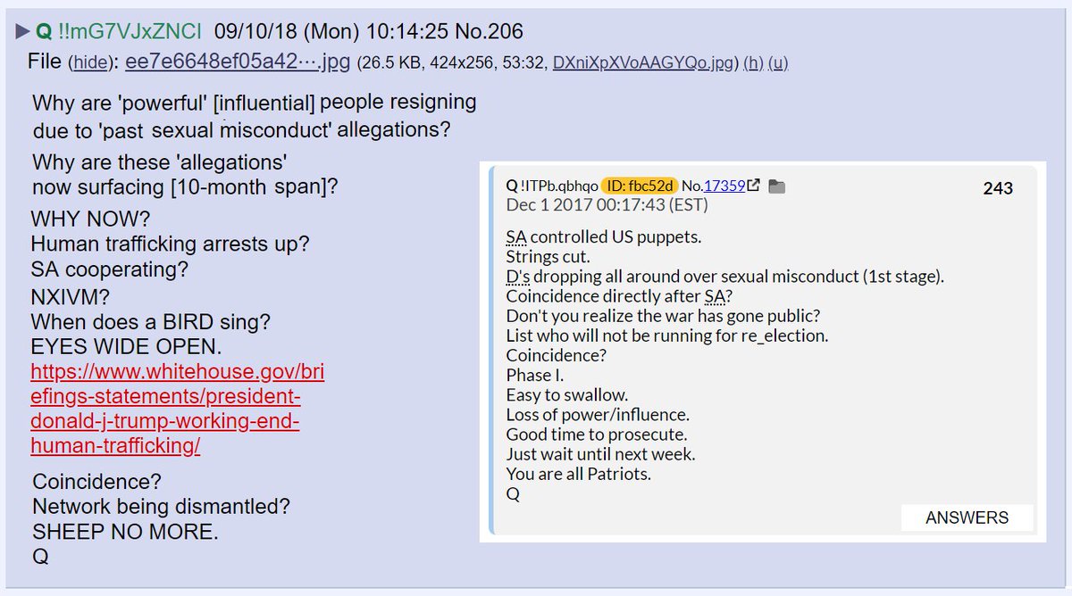 140)  #Qanon asked if it was a coincidence that after the corrupt Saudi princes were arrested last November, members of Congress began stepping down due to allegations of sexual misconduct.