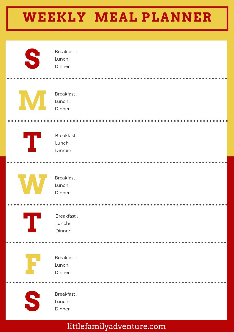 Get organized to save time and money this #backtoschool season. Get this weekly meal planner printable and an easy recipe for breakfast cookies featuring <a href="/Momsbestcereal/">Mom's Best Cereals</a>. #Momsbestcereal #ad