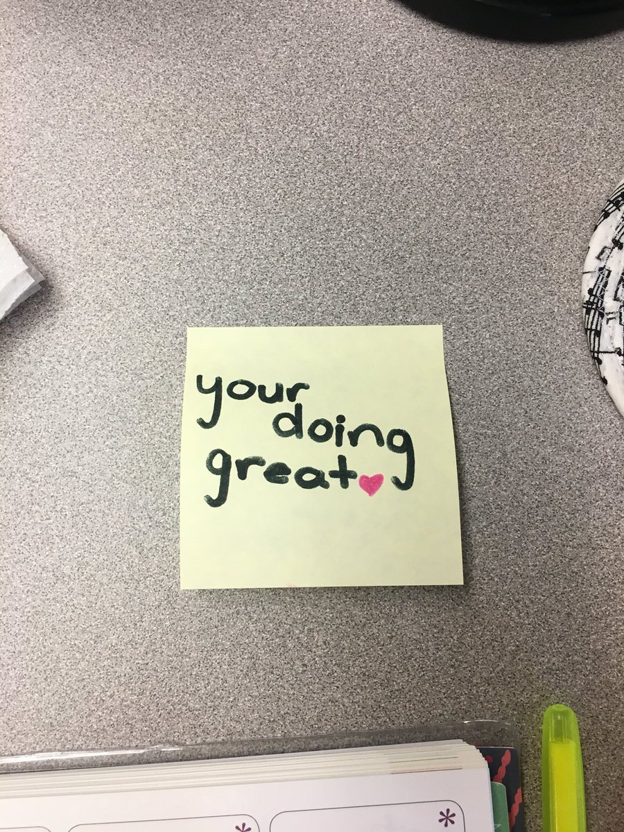 MrsKrawczykLBE's tweet photo. Love walking in to find a positive note from an anonymous student on my desk! #lbepride #OtherPeopleMatter https://t.co/WBuUjCY1C4