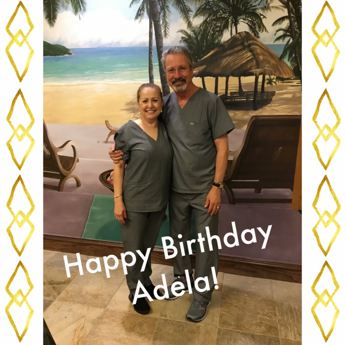 drjerrydunn's tweet photo. Happy birthday to our favorite girl!  You are the heartbeat of this practice and the QUEEN of this castle!  #bestassistant #birthdaygirl #queenadela #therealboss #bestdentist #irvingdentist #adclcfamily https://t.co/m14uKpfoSB