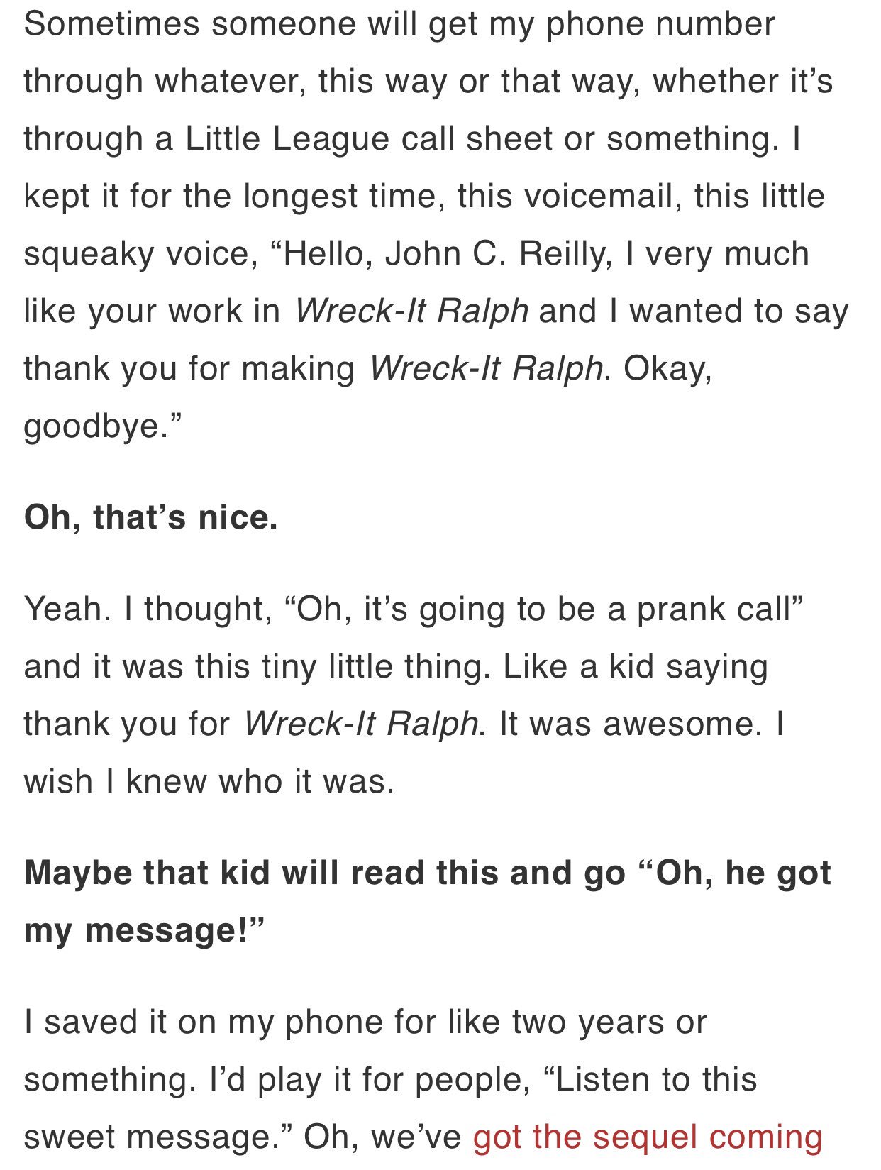 Mike Ryan on X: &ldquo;I loved John C. Reilly&rsquo;s nice story about some 