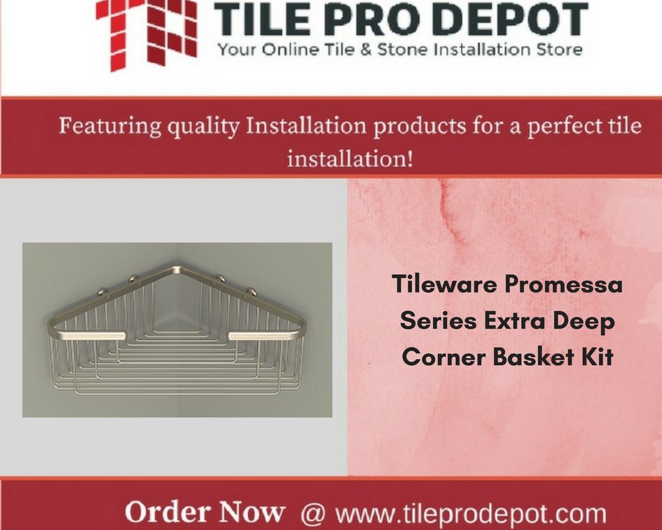 Tileprodepot's tweet image. Do you have an affinity for shower products? If you carry a good amount of large products in your tub you might want to try the TileWare Promessa Series Extra Deep Corner Basket #JumboSized #CornerSolution #Depth #ExtraStrong #ExclusiveInstallation