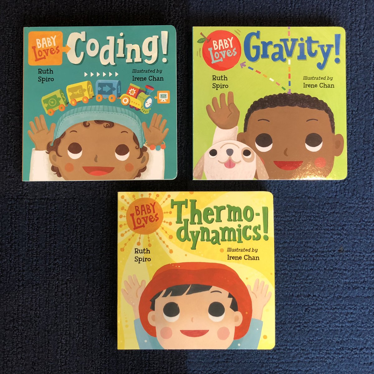BardsAlley's tweet photo. The Baby Loves Science series is 👌. These books by Ruth Spiro and Irene Chan help little babies learn big subjects with simple illustrations and engaging language.
#STEM #BabyLovesScience #BoardBooks #WeNeedDiverseBooks https://t.co/QTxS0A2u0F