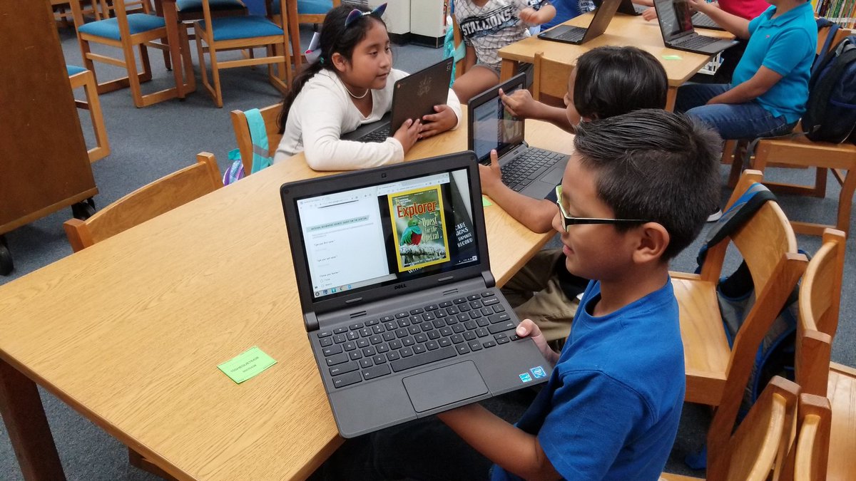sknighttech's tweet photo. More #lawrencemisd digital breakouts in the #mesqlibraries with @librarylawrence and #mesq3rd. These students are doing great building their tech skills while reinforcing text feature knowledge! https://t.co/UG9nBDxGQk