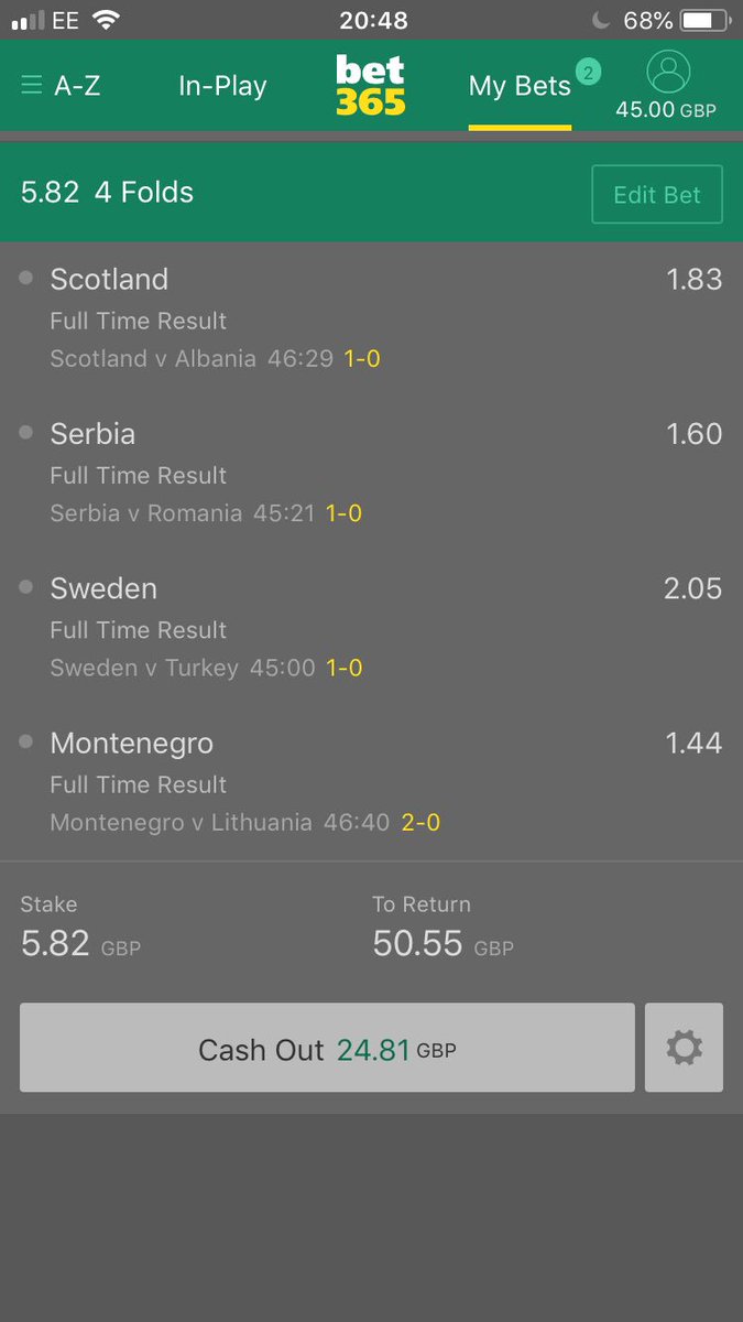 CityStuffCTID's tweet photo. @AndyRobsonTips stick it til the end or cash out what do you reckon? https://t.co/b8JwZI4iIe