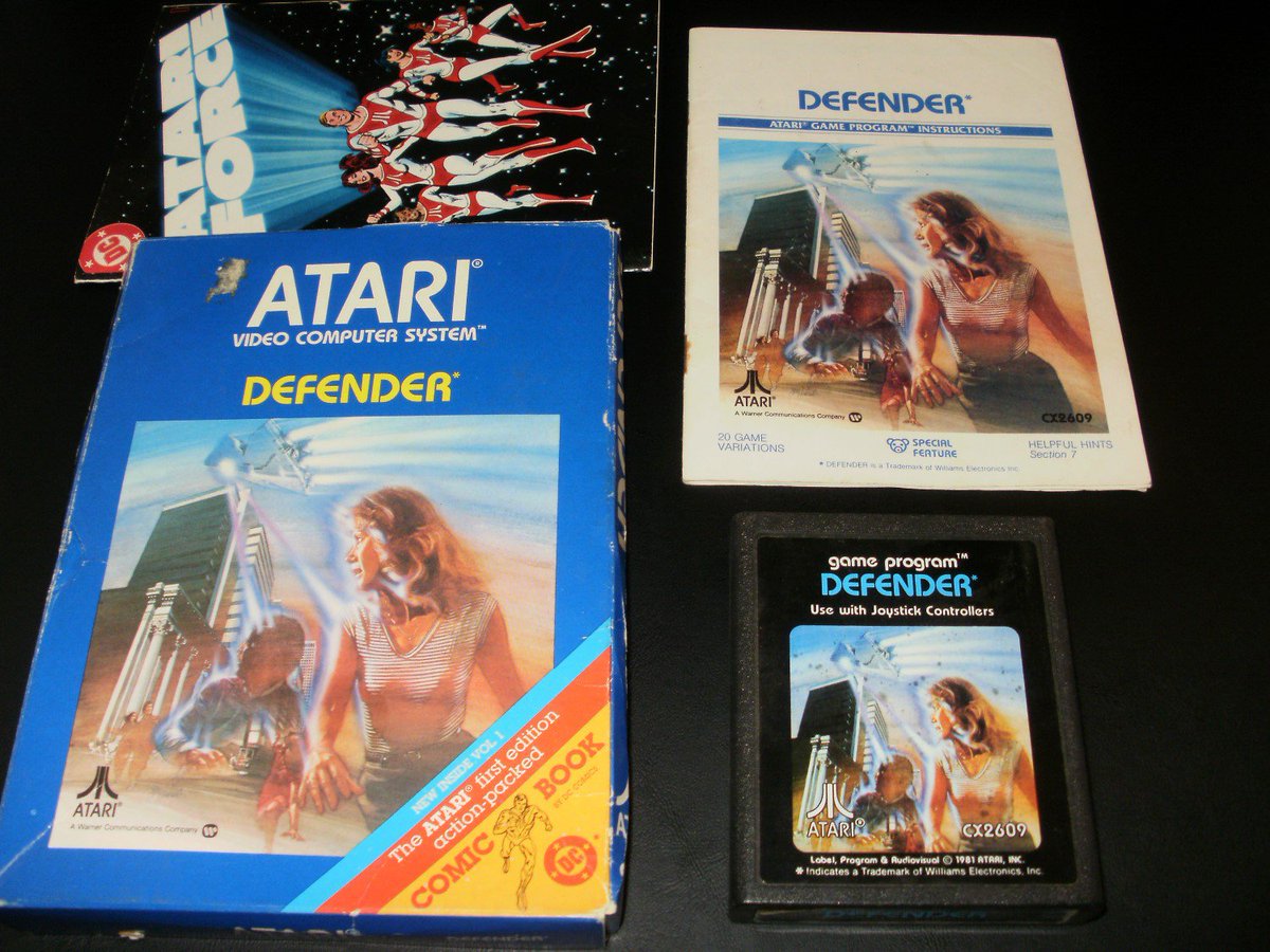 GeekyZombieKing's tweet photo. #Atari2600 Defender is an arcade video game developed and released by #WilliamsElectronics in 1981. A horizontally scrolling shoot 'em up!
Development by #EugeneJarvis the version for the Atari 2600 in 1982. The game was distributed by #Atari
#ShareYourGames #WPUGamers https://t.co/NQgd1BQcKG