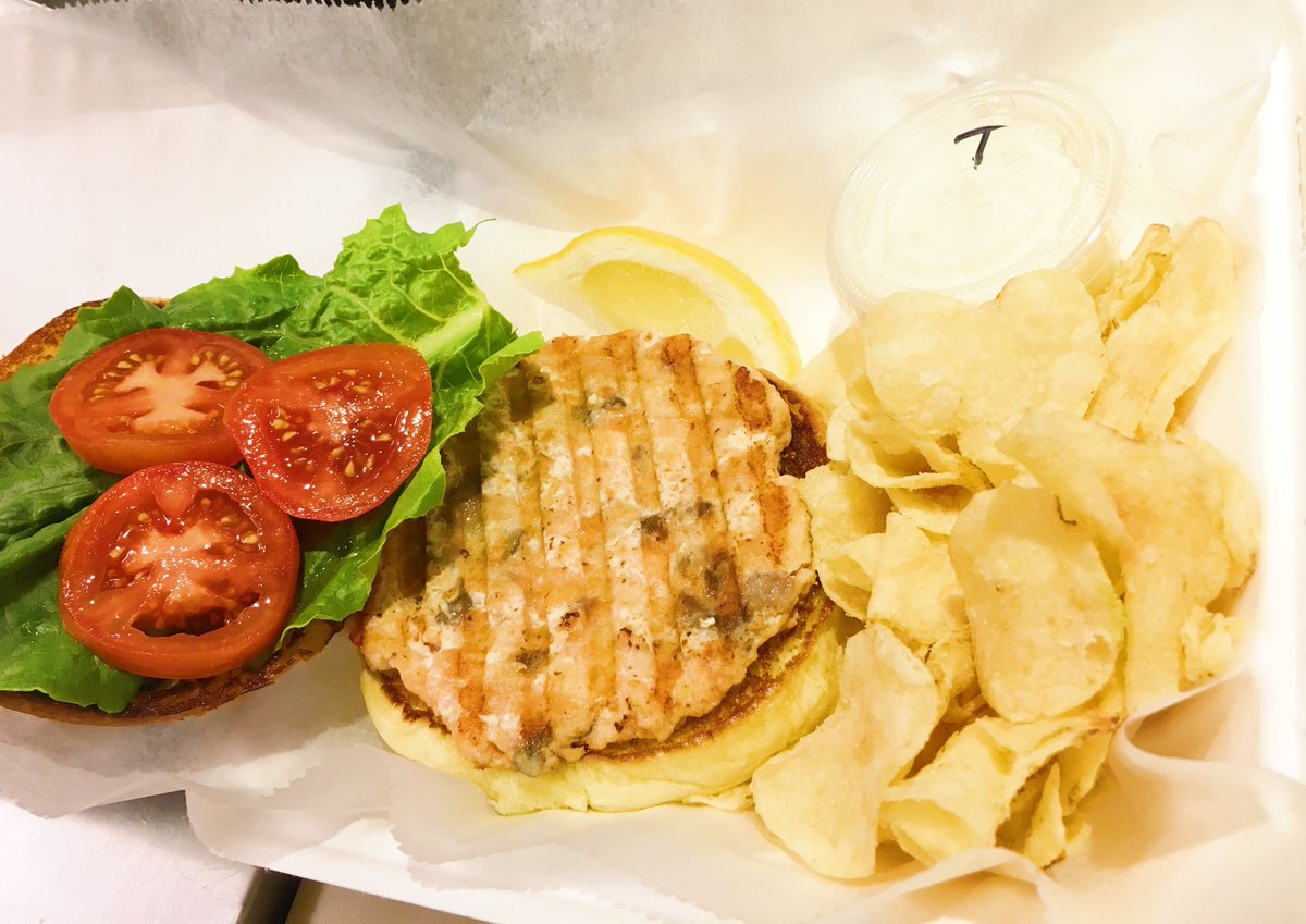 TLHMarket's tweet image. Dinner Tonight: #LighthouseMade Salmon Burgers with an Allagash White, a Classic!