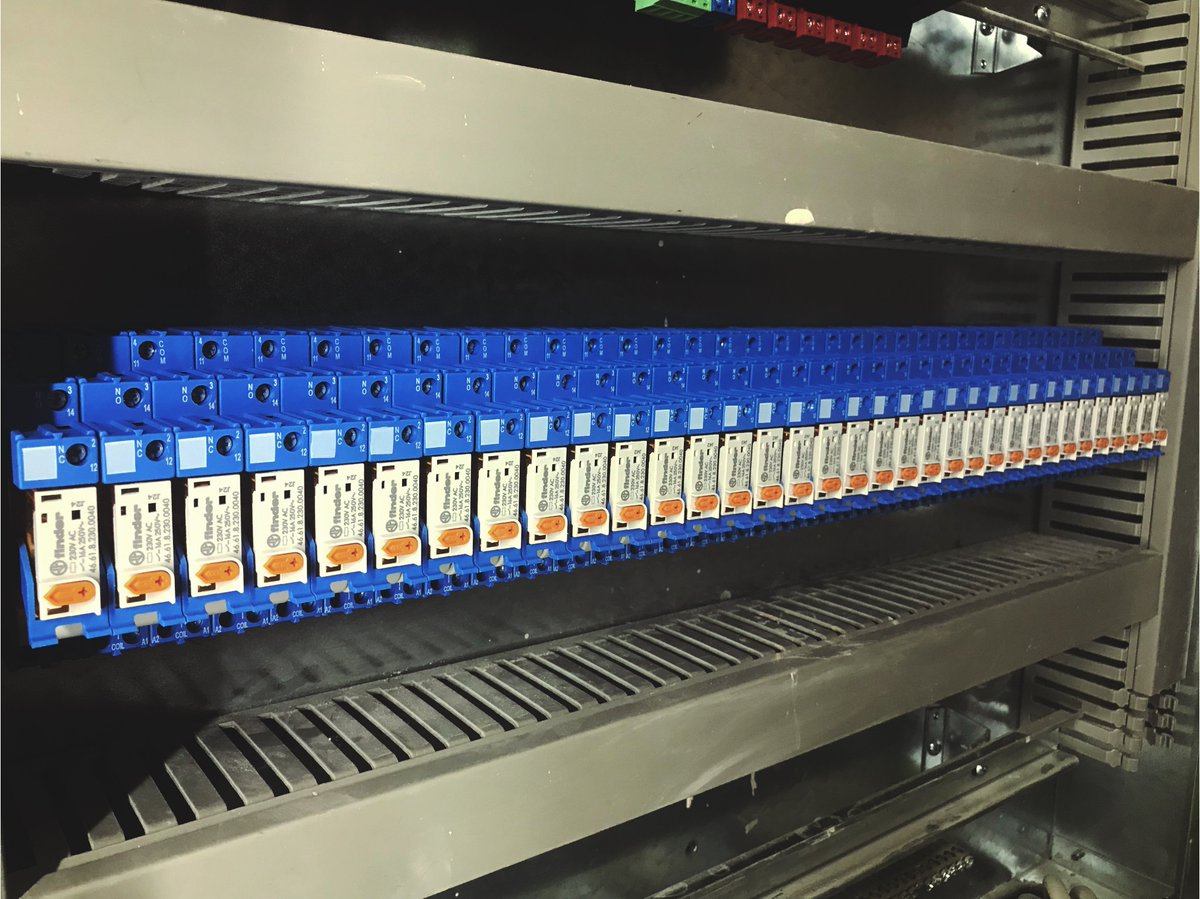 We’ve been quiet for a while as a lot has been happening behind the scenes #watchthisspace so just a small update from us for now. Bedroom blind relays ready for wiring. #FYi 34 fit on one LXN5 dinrail <a href="/AutomatedTV/">Future Automation</a> <a href="/LoxoneUK/">Loxone UK</a> #wiisehome #smarthome #4miniservers #15cabinets