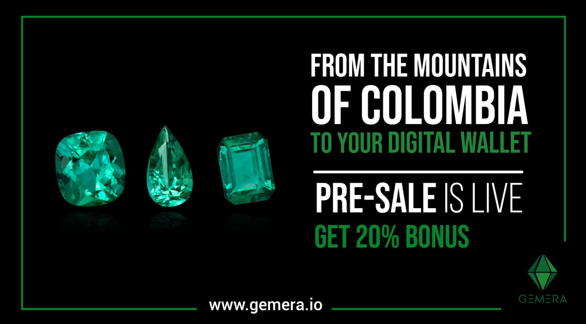 GemeraProject's tweet photo. This are some of the benefits of investing on Colombian emeralds through GEMERA: No middleman, Trusted records using decentralized technologies, Incentives for small investments, Excellent store of value (crisis-proof), Partial investments, Tradeable in real time and Borderless. https://t.co/X4n4Z0Up6V