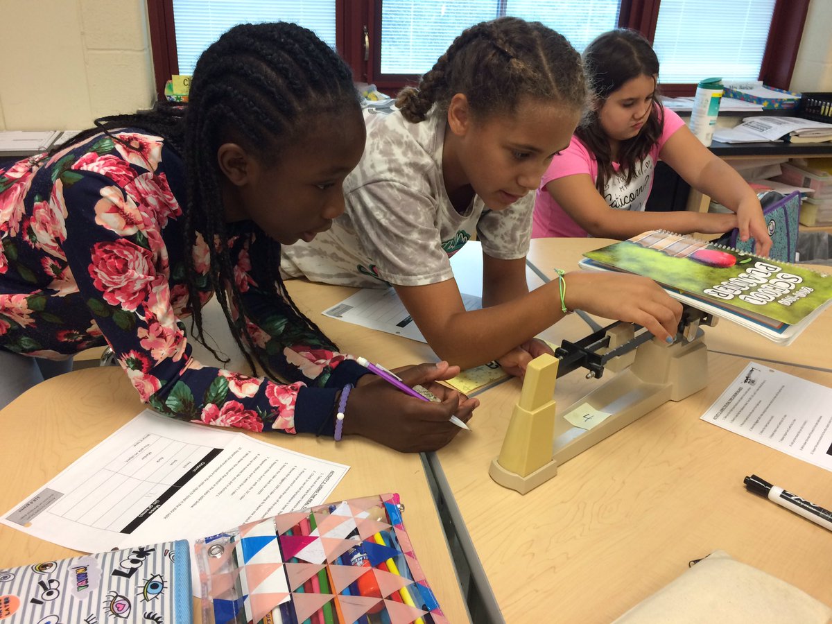 EVbarlowOJR's tweet photo. 5th graders working on finding the mass of objects using the triple beam balance #WeLoveEastVincent https://t.co/DKPOJTnNfG