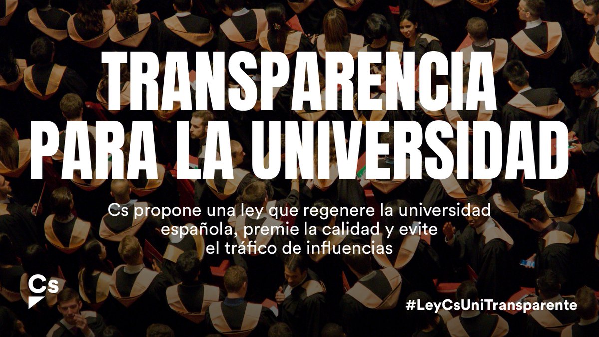 CiudadanosCs's tweet photo. 🔴 El PSOE ha vetado hoy la #LeyCsUniTransparente para una Universidad transparente...
🤔 ...Justo el día en el que el Gobierno de Sánchez se ha visto salpicado por su 'caso Casado'
✏️ ¿Casualidad? Aquí algunas de las medidas que el PSOE no quiere que vean la luz👇¡Dentro hilo! https://t.co/byGzCt2E6u