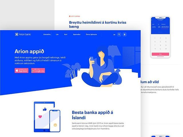 kosmosandkaos's tweet photo. Almost fresh of the boat, designs and design for @arionbanki . . . . #digitalagency #digitaldesign #webdesign #webdesignagency #scandinaviandesign #artdirector #artdirection #designer #iceland #reykjavik #ui #dribbble #ux #design #uidesign #userinterface #inspiration #ap… https://t.co/zXAxV6qldL