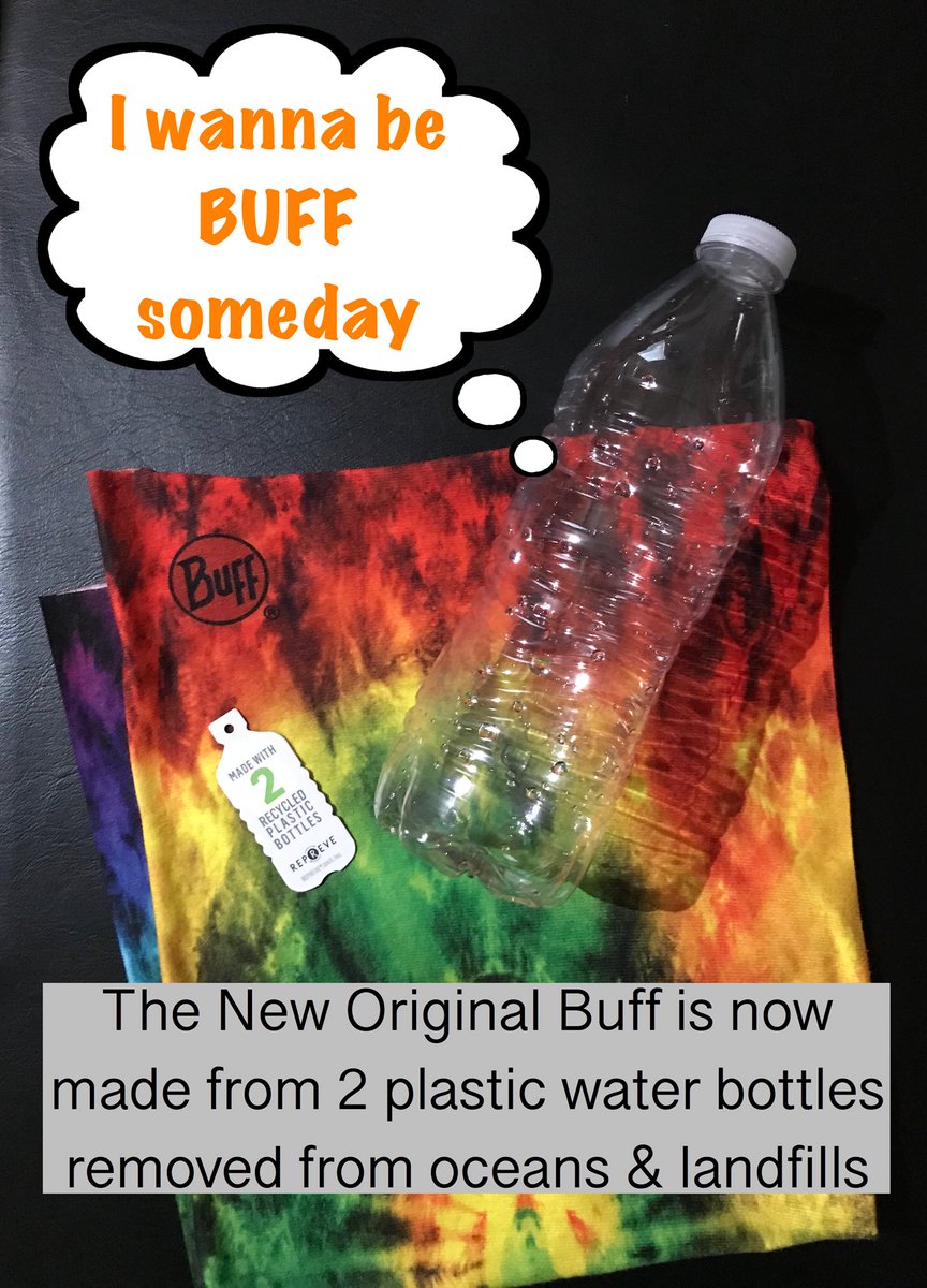 Stylish and Sustainable. The redesigned @BUFF_USA Original Buff is made with 100% Recycled REPREVE® Microfibers which are made from two plastic water bottles that have been removed from oceans & landfills. #buffbr #bibchat #livemorenow