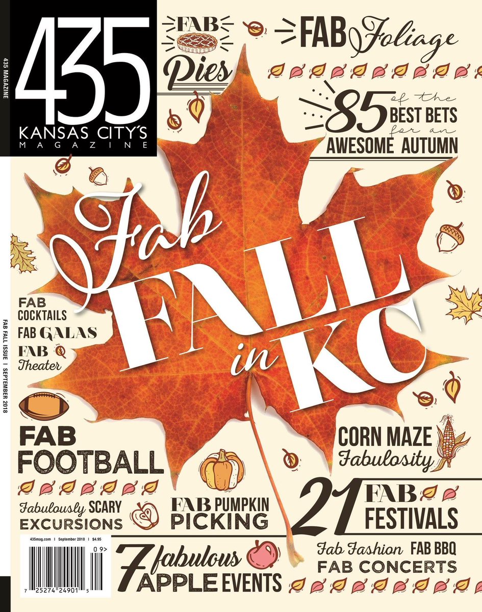 ComagMarketing's tweet photo. Apple pie, corn mazes, and pumpkins...Fall does not get anymore complete than this. Pick up the September issue of 435 Magazine and have a fab Fall in Kansas City! @435Mag
#435Magazine #KansasCity #Fall #FallinKC #435 #CMG https://t.co/CfZLGSbjdr