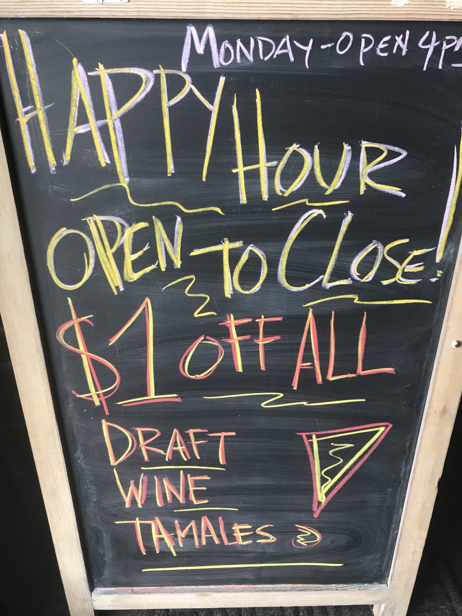 NESCTACOMA's tweet photo. Happy Monday!! Happy Hour open to close!! $1 off all draft, wine and tamales!! #tacoma_wa #tacoma #monday #craftbeer #wine #cider #tamales #northendsocialclub #happyhour https://t.co/nWOyKsTHDD
