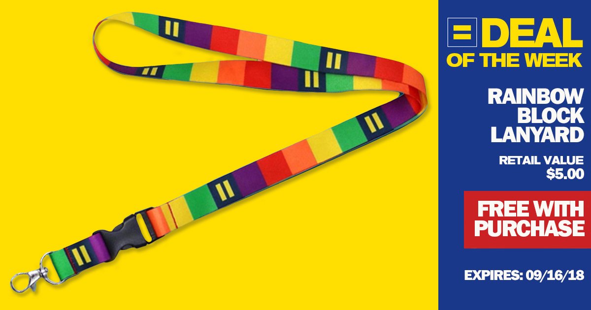 HRC's Deal Of The Week: Rainbow Block Lanyard