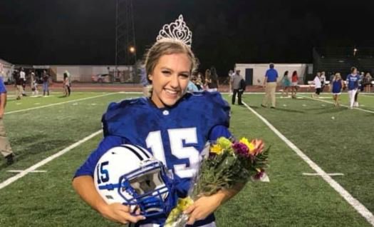 StarTribune's tweet photo. Mississippi homecoming queen swaps tiara for football helmet, kicks winning point. https://t.co/UGkUTcL7XN https://t.co/wOvm2HCreT