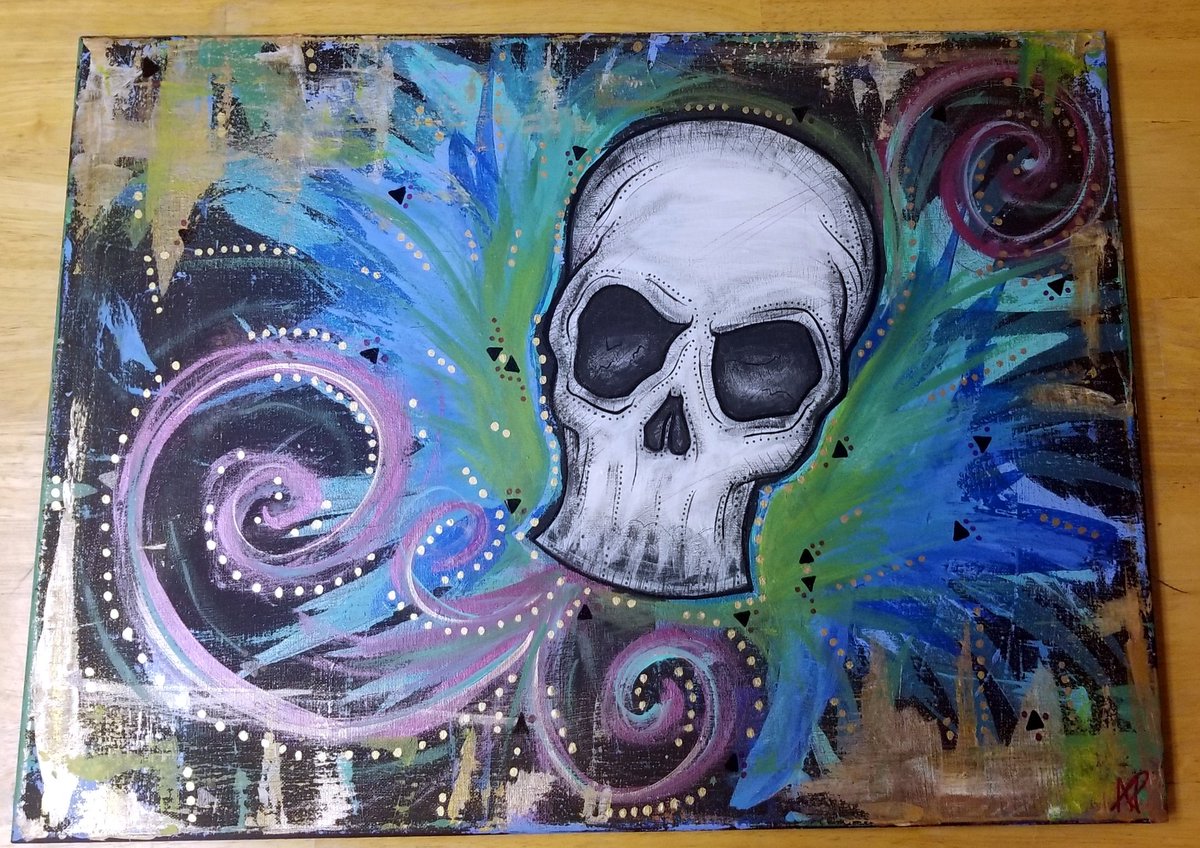 'Art should comfort the disturbed & disturb the comfortable.' -Cesar Cruz 
#art #skullart #girlswhopaint #paintings #painter #soulart #artforthesoul #IBleedPaint #420blazeit #voodooart #voodoo #canvasart #wallart #supportlocalart #craftysassyandabitsmartassy #twitterart