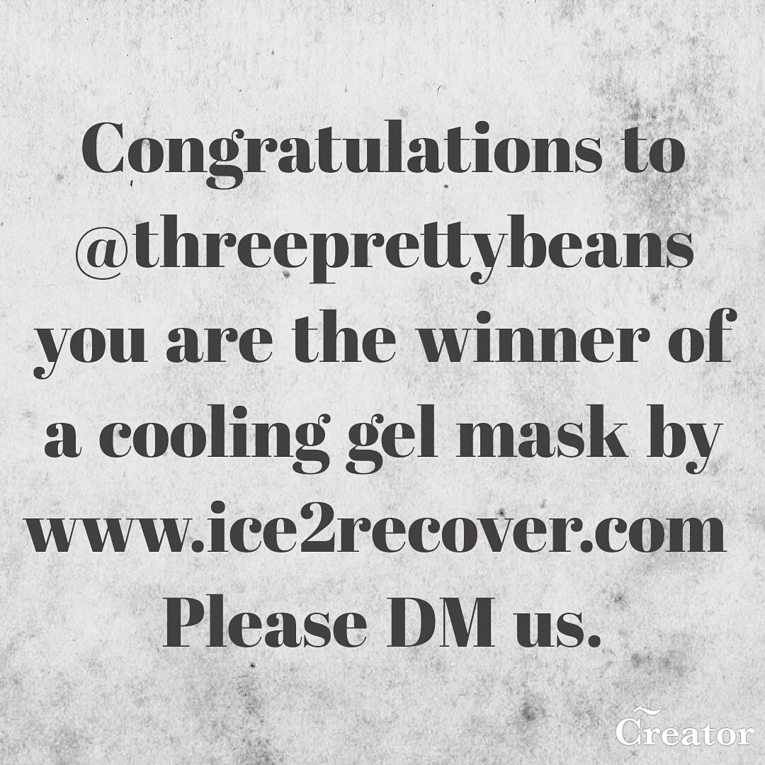 Ice2Recover's tweet photo. Our winner for the https://t.co/fS9L2HVuAf cooling mask is @threeprettybeans 
Congratulations. Please DM message us to connect

We will be having another give away in October. 
#skincare #skincareproducts #giveaway #beautyproducts https://t.co/PFSZiLxOQY