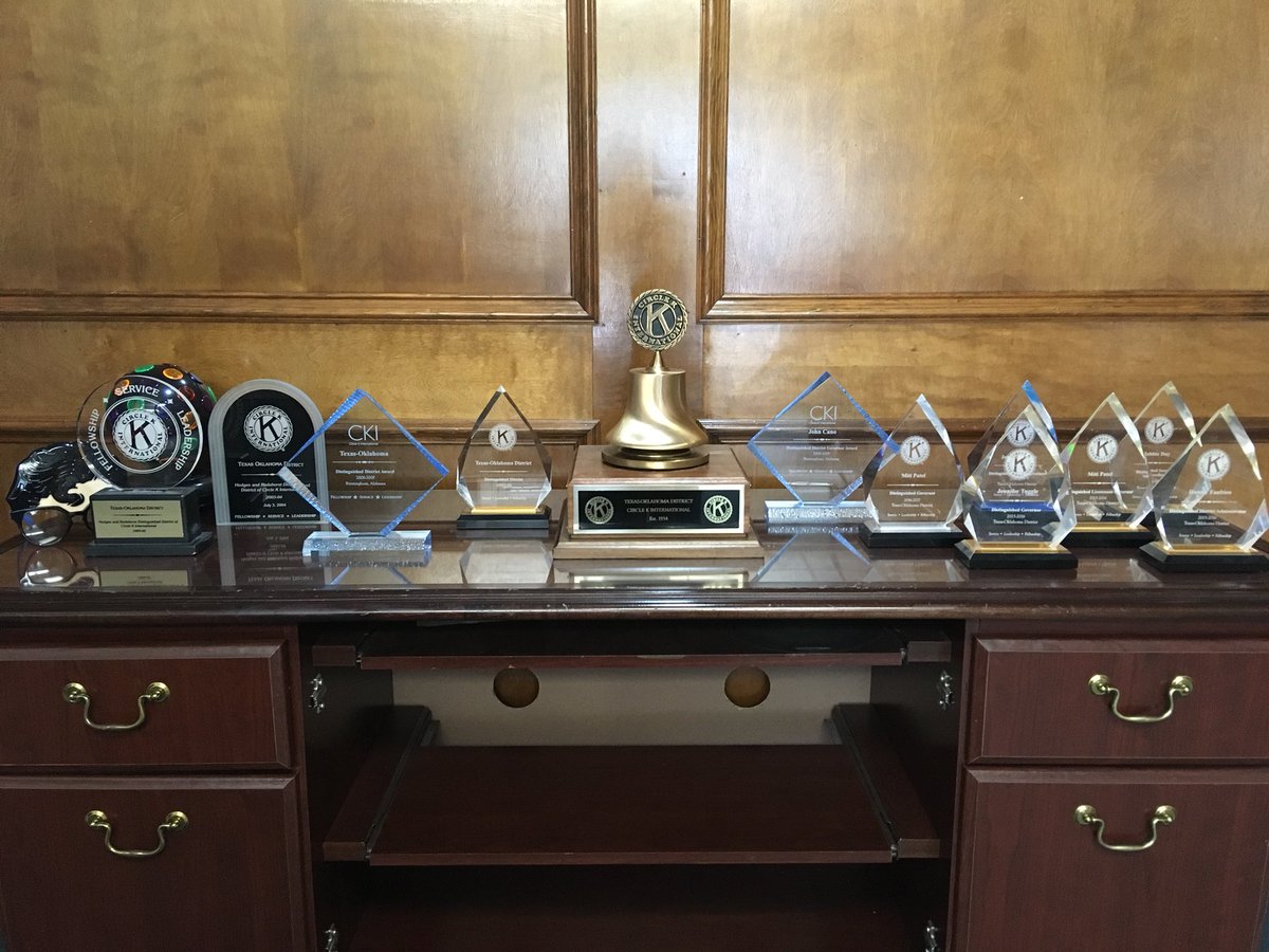txokCKIalumni's tweet photo. Glad to add back a few awards to the district office to highlight the years of strong leadership for the organization! #TXOKCKI #CKIAlumni #ChooseCKI https://t.co/EH4Jii7FVQ