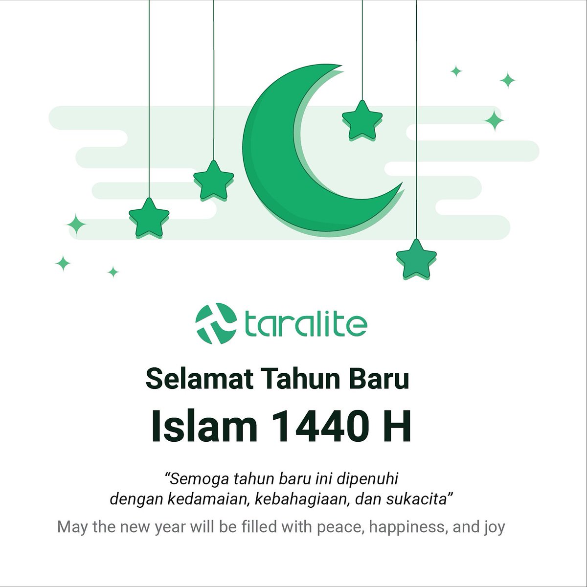 Taralite_id's tweet photo. Taralite mengucapkan Selamat Tahun Baru Islam 1440 H bagi yang merayakan! Semoga di tahun baru ini dipenuhi dengan berkah, kedamaian, kebahagiaan, dan sukacita.

#taralite #taralite_id #fintech #p2plendingindonesia #Indonesia #fintechindonesia https://t.co/t1caJQJ474