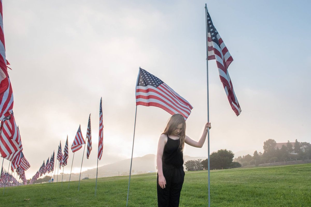 janelleflu's tweet photo. We will never forget #September11 #NeverForget #WaveofFlags https://t.co/6fgJmGup8C