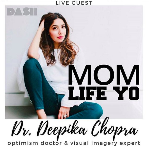 MomLifeYo's tweet photo. This mama is serious about the good vibes! @DrDeepikaChopra is LIVE in studio tomorrow sharing with us some of her very well-researched strategies to living the life you want to live! Listen in at our new air time! #MomLifeYo is LIVE Tuesdays 10amPT//1pmET https://t.co/DoQ5UREfeh https://t.co/nb1cINZDlX
