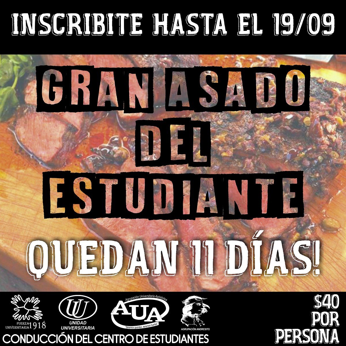 exactascentro's tweet photo. ¡QUEDAN SÓLO 11 DÍAS!

Si no te inscribiste todavía tenes tiempo hasta MIÉRCOLES 19/09 en las distintas sedes y módulos.
¡No te pierdas uno de los eventos más esperados por el estudiante de Exactas!
¡Te esperamos! https://t.co/oj3d8UzZju