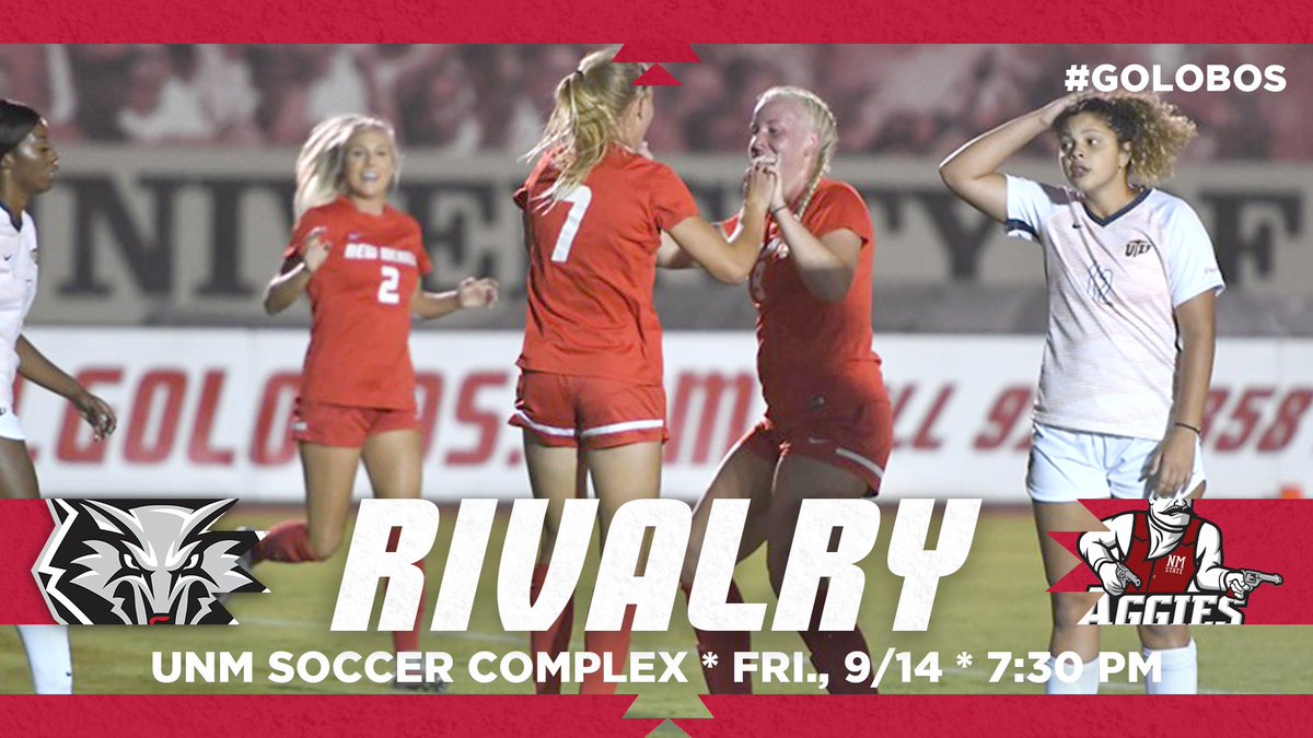 Hey <a href="/UNMLoboFB/">New Mexico Football</a> ... it's rivalry week for us too!  Hope everyone comes out to the UNM Soccer Complex for the big game on Friday, then drives down to Las Cruces for the big game Saturday! #GoLobos