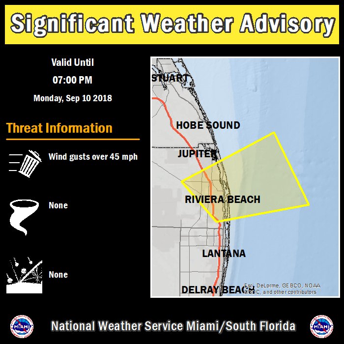 Nws Miami On Twitter 650 Pm Line Of Strong Storms Moving Off