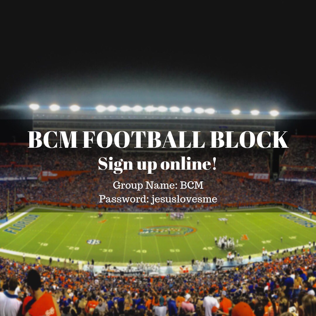 UFBCM's tweet photo. Make sure to join our football block to sit with some cool pals! https://t.co/7YBqOT1WJU