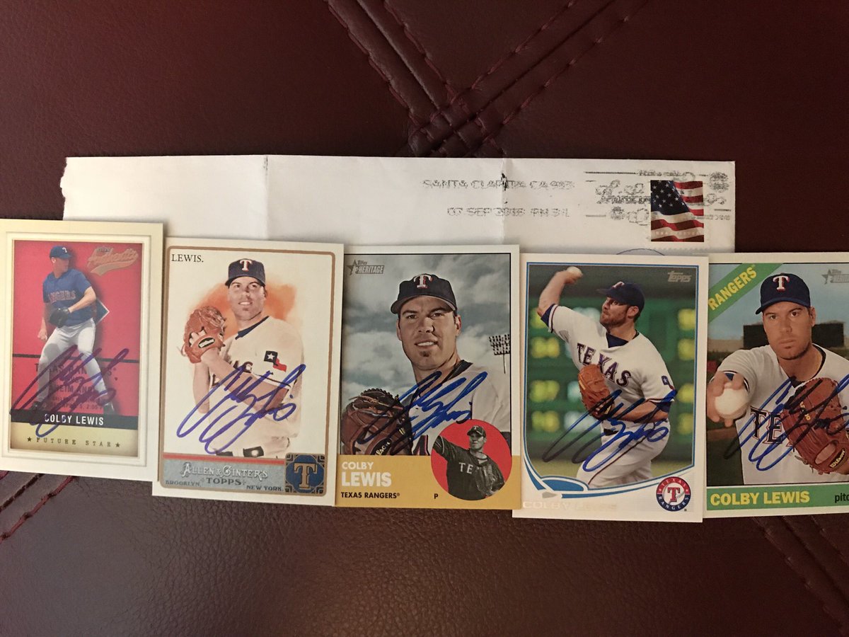 memorabiliaddy's tweet photo. #ColbyLewis #baseball @MLB @MLBONFOX @MLBNetwork @Rangers #pitcher #TTM #Autograph #Autographs #AutographCollector #ClassAct #GreatGuy #ThankYou #TTMSuccess https://t.co/Q6ZWThiKw1