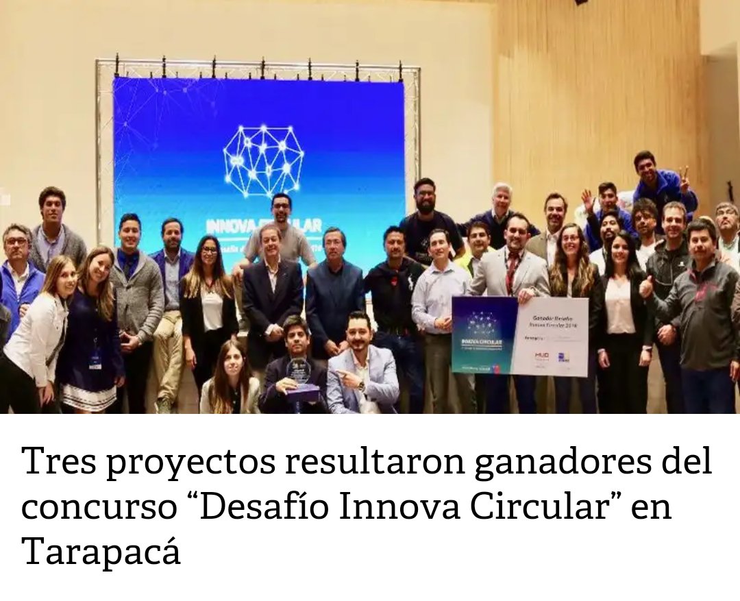Tres interesantes proyectos se alzaron como ganadores del concurso Desafío Innova Circular de <a href="/HUBTARAPACA/">HUB TARAPACÁ - INACAP</a> con el apoyo de <a href="/Zofri_SA/">ZOFRI S.A</a> <a href="/Corfo/">Corfo</a> <a href="/inacapiqq/">inacapiqq</a> Hoy destaca Soy Iquique soychile.cl/Iquique/Tecnol…