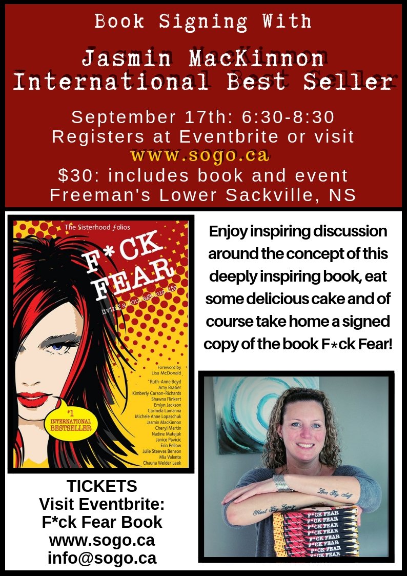 SogoBodyTherapy's tweet photo. Time Sensitive! F*ck Fear Book Signing &amp; Women's Fall Retreat! - https://t.co/diFrXTrnGo https://t.co/DB6K3yGt0J