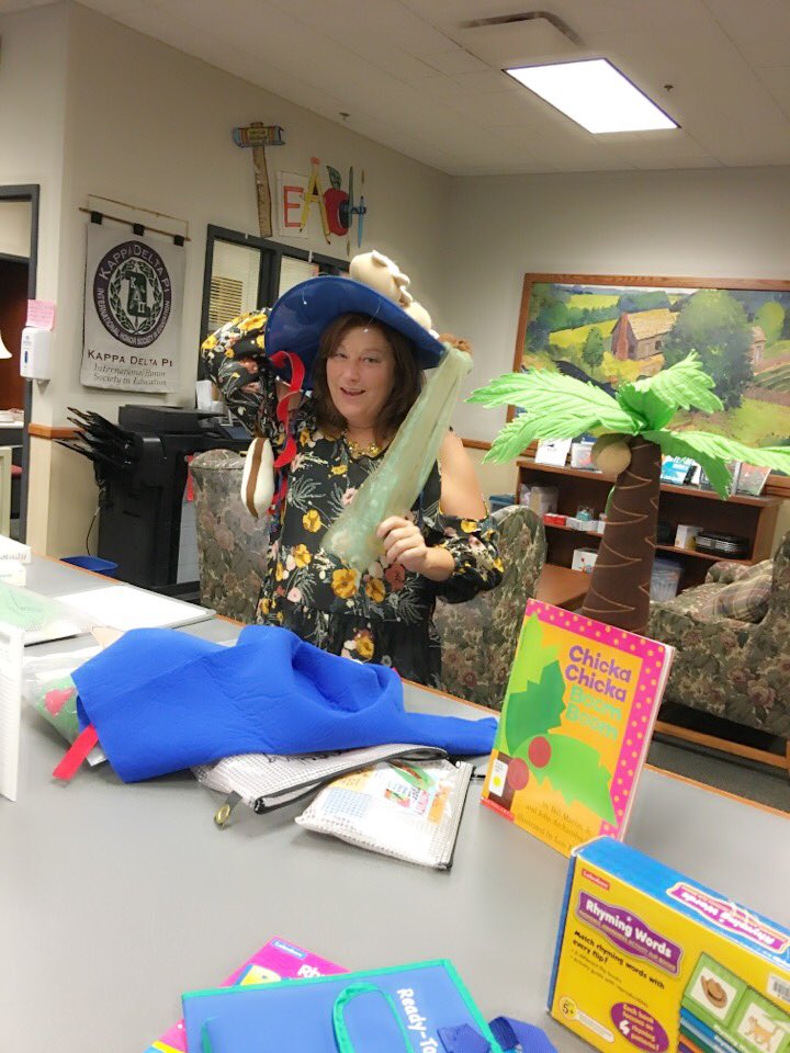 CulbertsonLD's tweet photo. It’s looking Cloudy With a Chance of Meatballs in the Curriculum Library today. #PrimeLit with @SheraldRead @GCC_Education. https://t.co/kB5Dcm4EPl