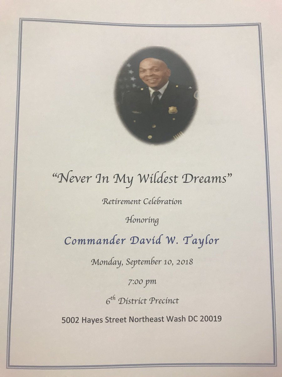W7TandI's tweet image. Happy Retirement Commander Taylor! #30YearsOfService #Ward7 @VinceGrayWard7 @MzSherice @rcoomber @Siraaj_CEO_SMSB @DDouglasANC7D03 @joanneprue41 @NE_DC_11 @DCMOCRS @kpkindc @BlairTamara @VoteValentineRT @LightWerk @Chaplin_HopeTA @MarshallHeights @OnTheTerraceDC @deanwooddca