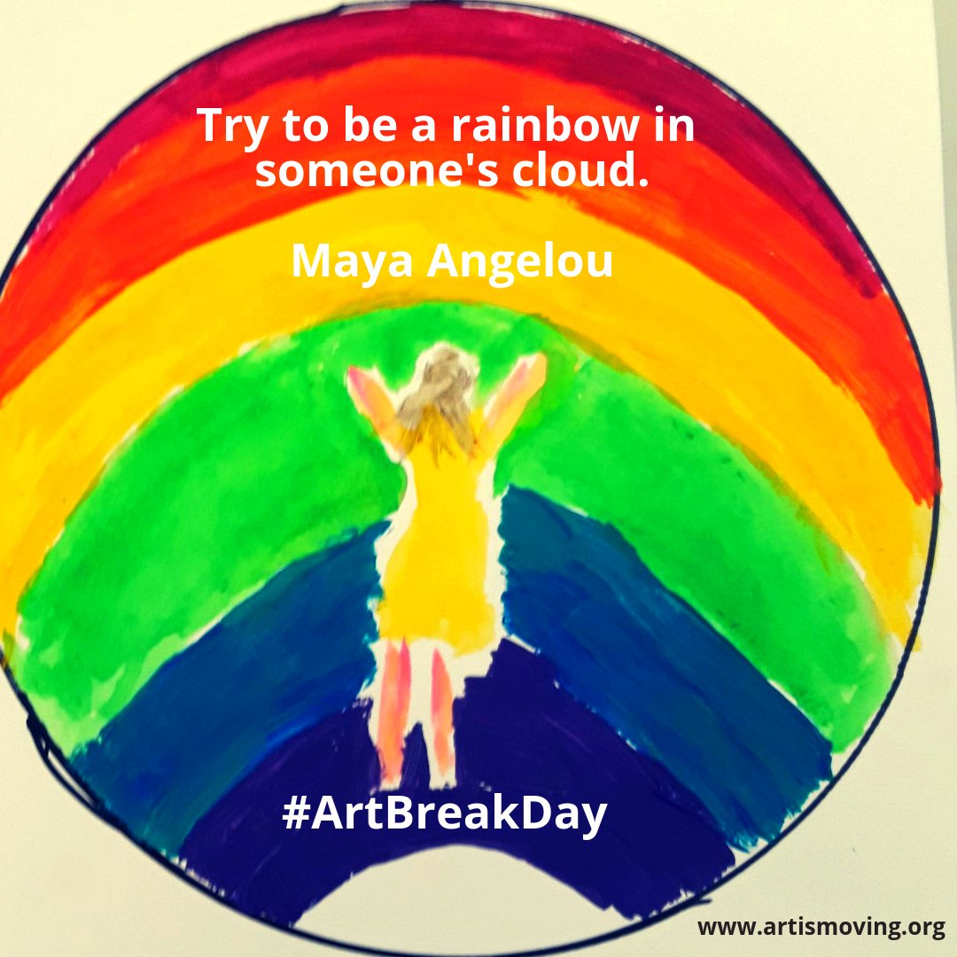 artismoving's tweet photo. Be a rainbow and join Art Break Day 2019 at https://t.co/LmWA82B7yV  I had an amazing #artbreakday in #santamonica at the#cameraobscuraartlab here is one of my #artbreakers #art a #mandala sweet #elder said she was going to #create someone #walking in a #rainbow https://t.co/eibMlmDKjN