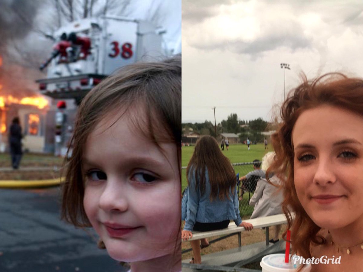 aubreyalcorn11's tweet photo. Remember the little fire meme girl? This is her now. Feel old yet? #learntolaughatyourself #twitterneededthistoo https://t.co/WGXdZBqRy9