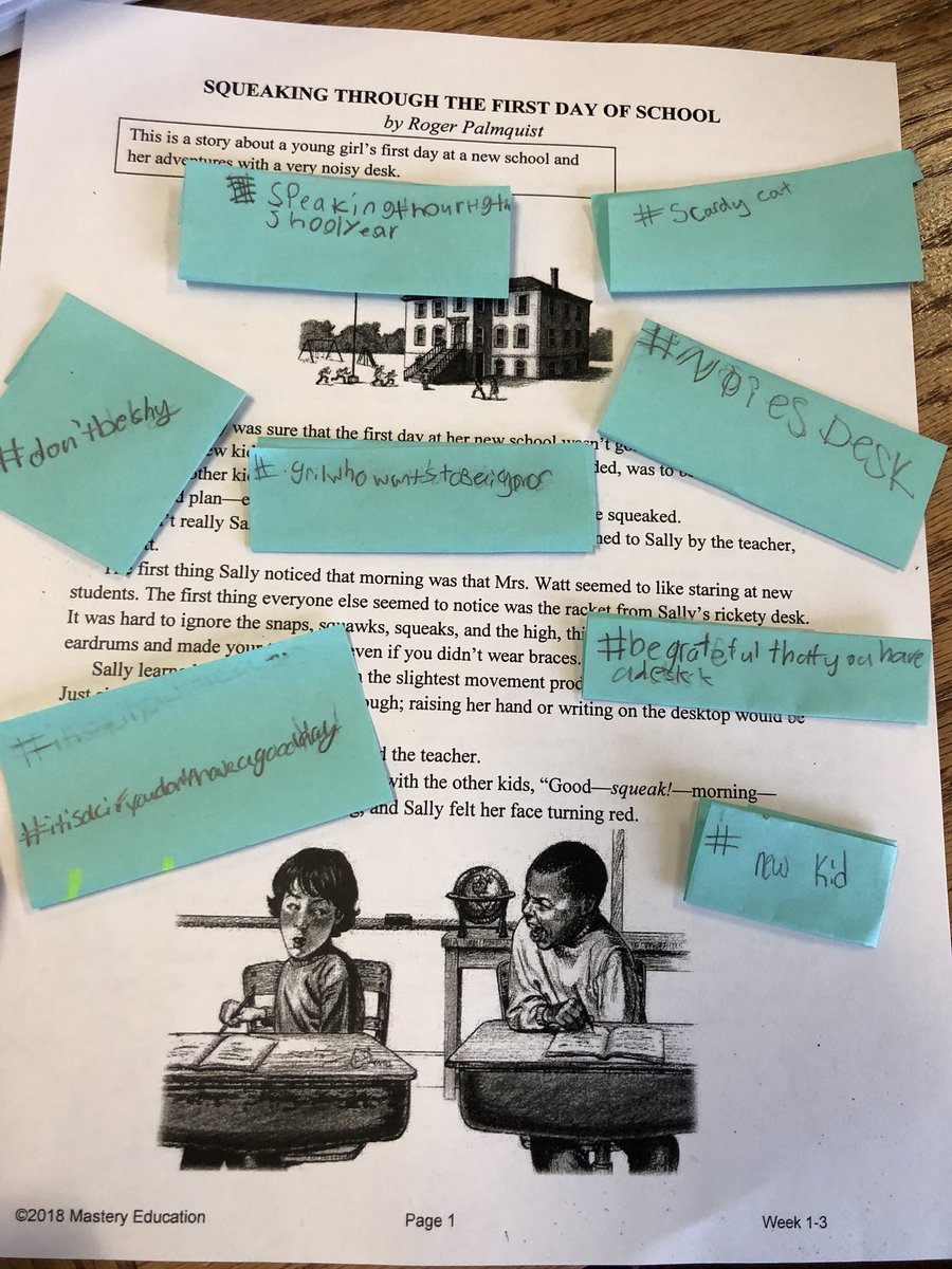 Ms_R_bookworm's tweet image. Hashtag themes #4thgrade #hashtagsarefun #Ilovetoteach #reading