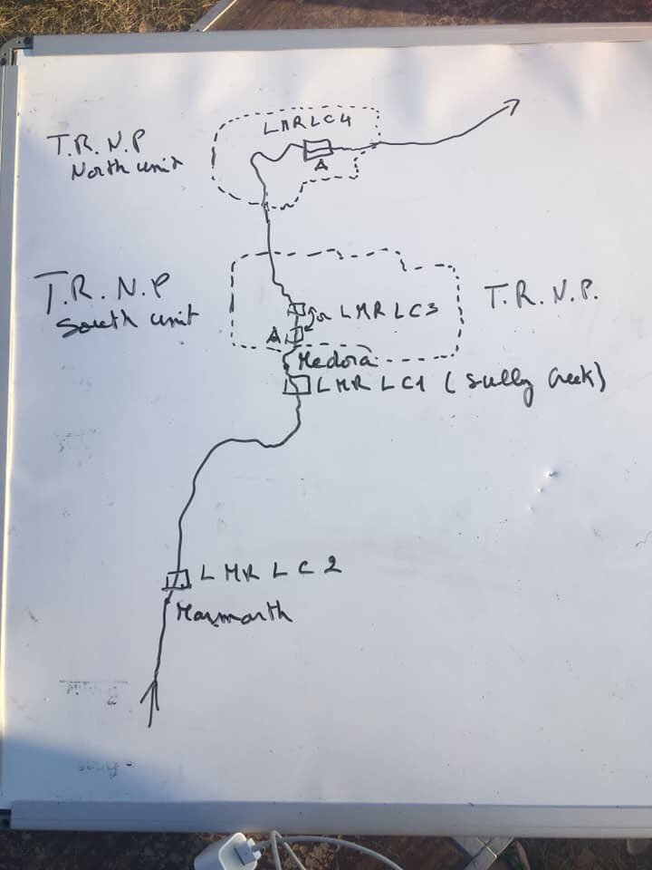 Field art by MACRO PI Alain Maasri! We plan to sample these sites in the Little Missouri this week #fieldart #instructions #toomuchdriving